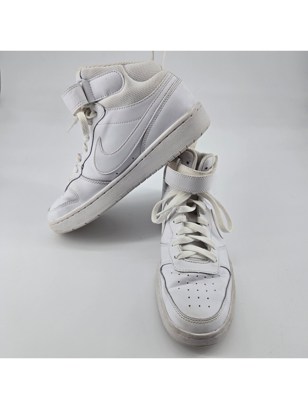 Nike Court Borough Mid 2 White High Top Sneakers Shoes 7Y CD7783-100